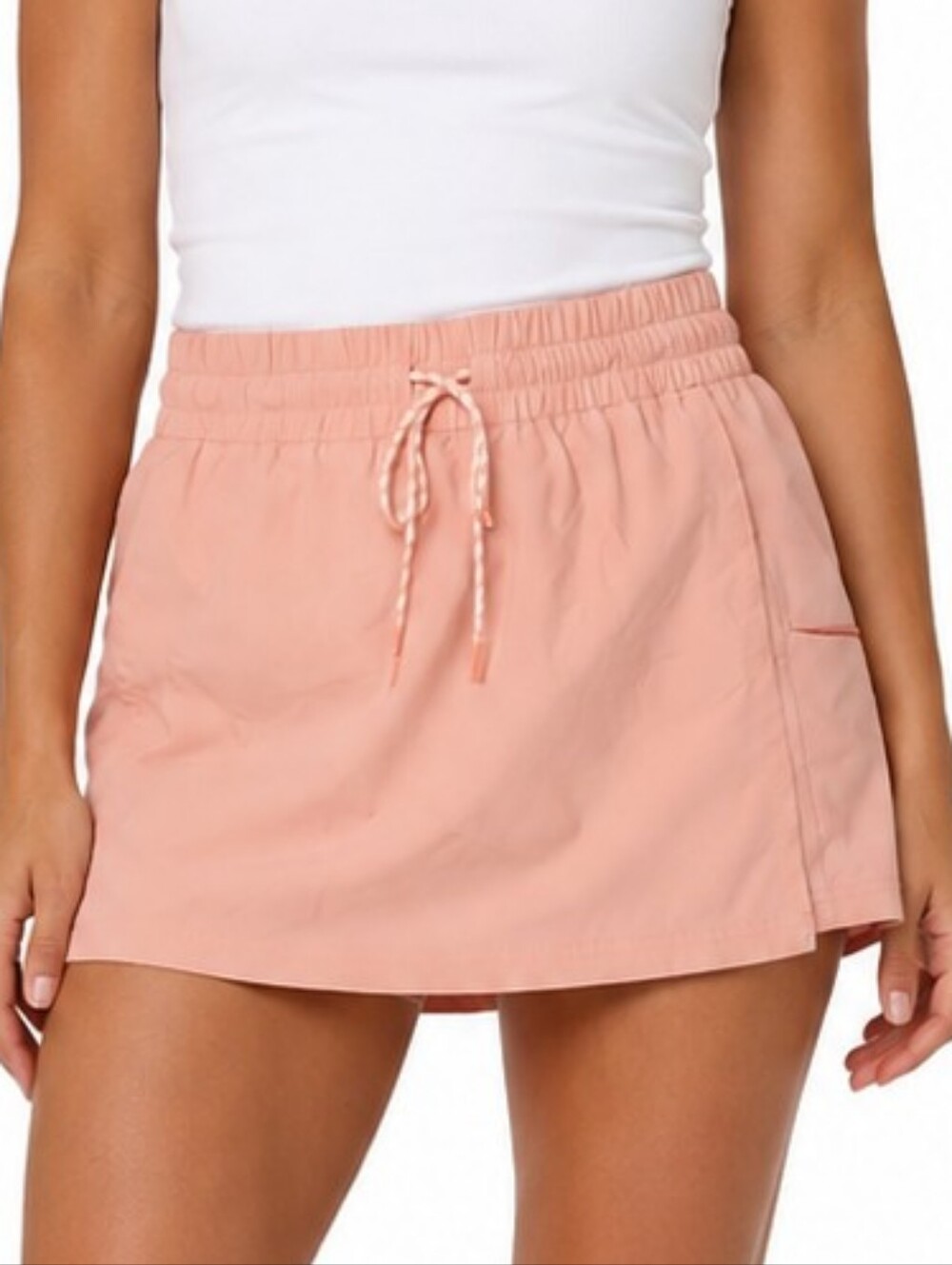 Avalanche Outdoor Womens Peach Athletic Skort sz L Drawstring Activewear Shorts